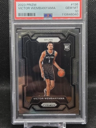 2023 PANINI PRIZM VICTOR WEMBANYAMA #136 ROOKIE PSA 10