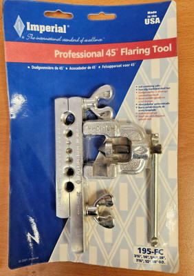 Imperial 195-FC Professional 45 Degree Flaring Tool Vintage 2001 New Made in USA