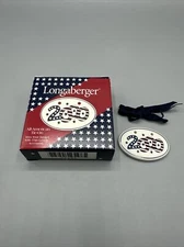 Longaberger Pottery All American Basket Tie-On 2000 Ceramic 35483 Sparkler Oval