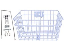 AltaLine Bicycle Steel Wire Basket W/Braces Beach Cruisers Bicycle Bike WHITE.