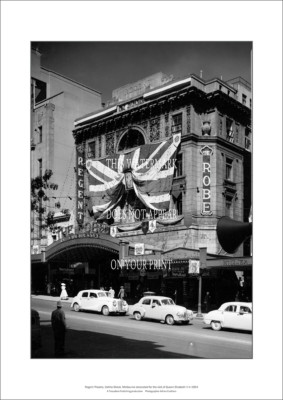 Regent Theatre Melbourne A3 Art Print   Collins St 1954   42 x 29 cm Poster