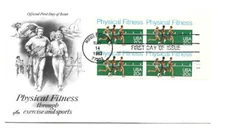 2043 Physical Fitness, ArtCraft plate block FDC