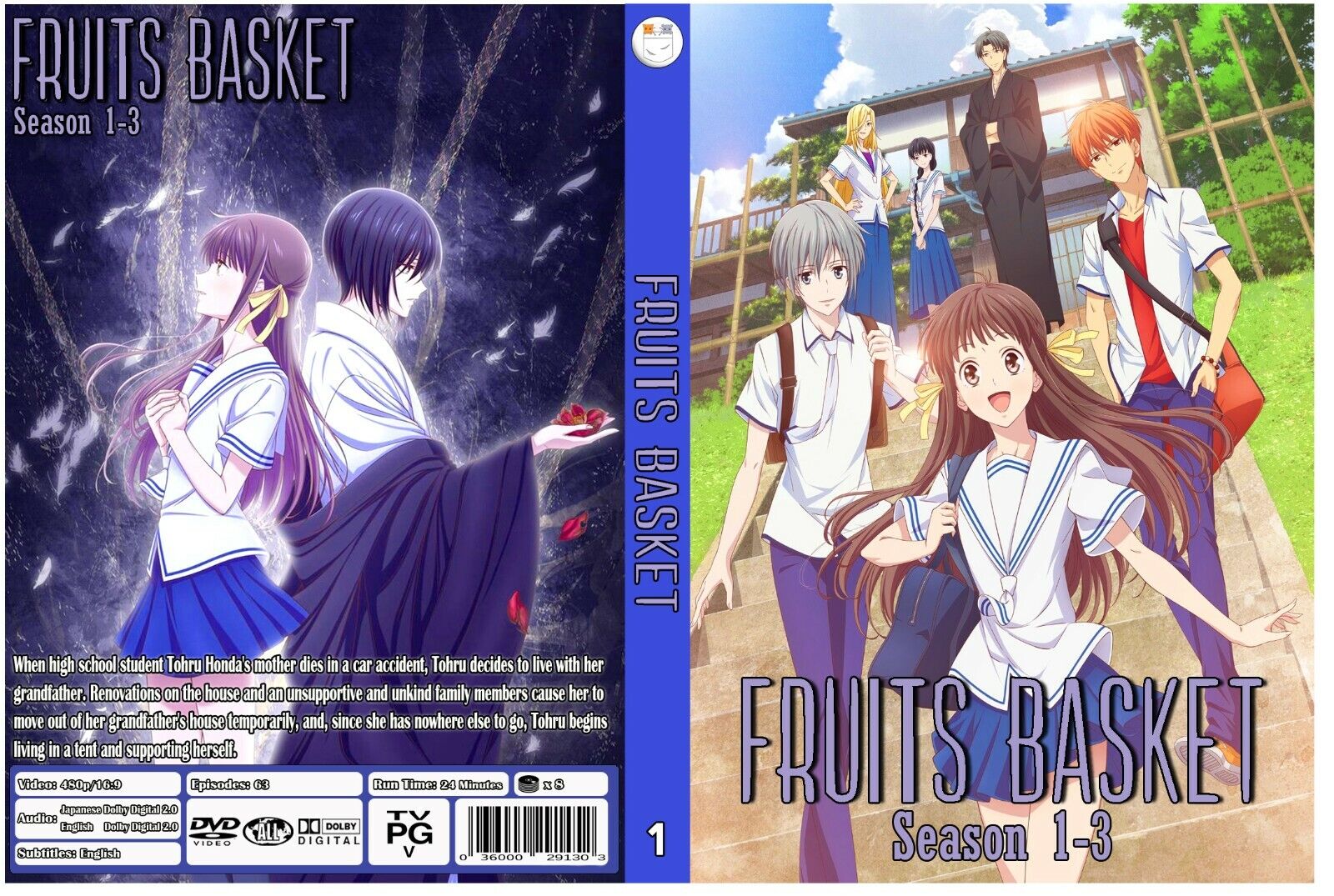 ANIME DVD~ENGLISH DUBBED~Fruits Basket Season 1-3(1-63End)All region+FREE  GIFT