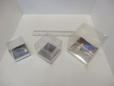 Presentation Box Clear Cup Cake Box Favour Box Acetate Box with Silver Base 8cm