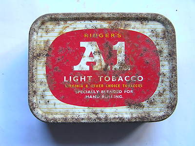 Tobacco tin 20 oz Ringer's A1 Light Tobacco specially blended for handrolling 