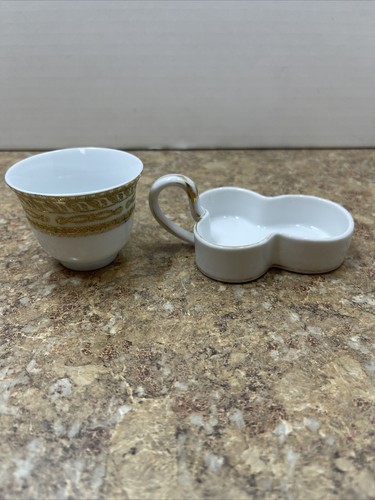 VINTAGE NORITAKE Gold Accent DISH TRAY TRINKET & A.I Japan Design Cup - Picture 4 of 13