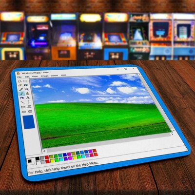Windows Xp Pc Mouse Microsoft Windows XP MS Paint Retro Computer Game Mousepad Mouse Mat ...