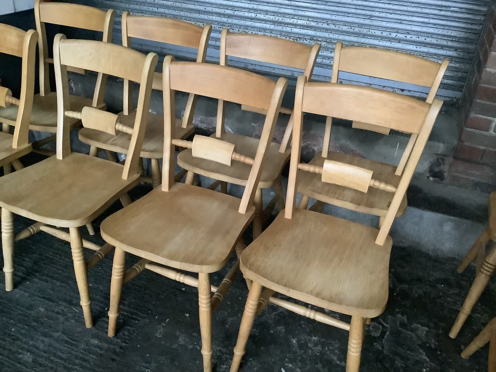 8 X Used Oxford Bar Back Farmhouse Kitchen chairs eBay