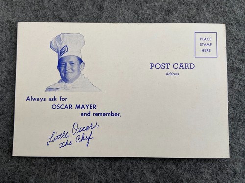 Oscar Mayer Wienermobile and Little Oscar the Chef Vintage Postcard - Picture 4 of 6