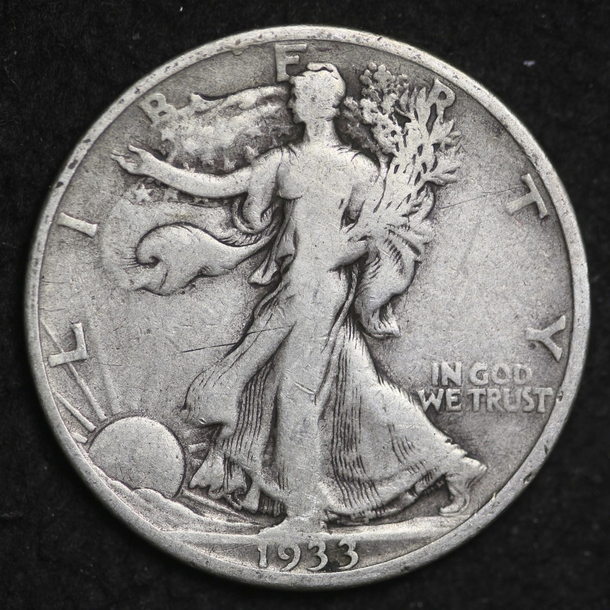 シルバー　アメリカドル 1933-S Walking Liberty Silver Half Dollar FREE SHIPPING! | eBay