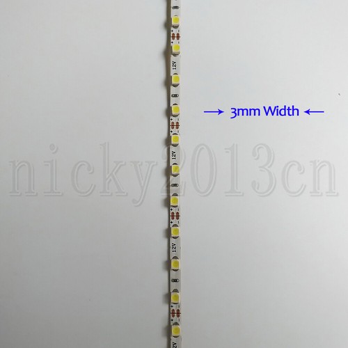 3mm Width 1M 3528 LED Flexible Strip Light 96LEDs Narrow Non Waterproof 12V - Picture 3 of 11