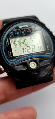 Casio TS-100 World Time Thermometer Digital Vintage Rare Men's