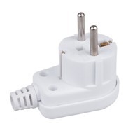 Schukostecker Uni-Schuko Schutzkontaktstecker Winkelstecker Uni 16A 250V Weiß