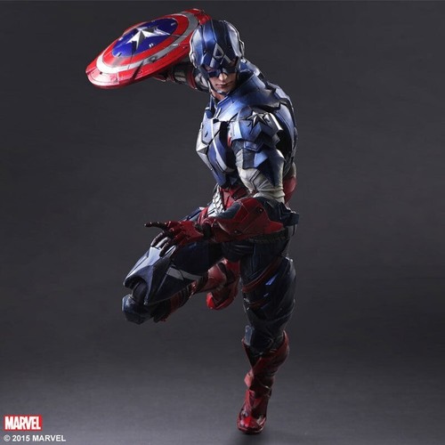 Play Arts Kai - Captain America (Marvel Universe Action Figure) - Picture 5 of 7