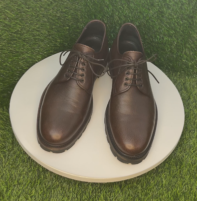 Aquatalia Mens Burgundy James Waterproof Pebbled Derby Sz  display picture 3