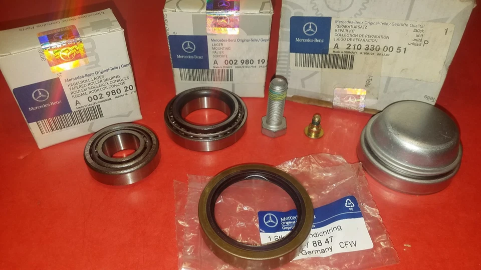 Kit de rolamento de roda dianteiro Mercedes W210 W208 W202 W170 GENUÍNO 2103300051 - Imagem 2 de 4