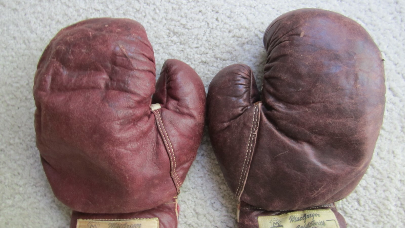 ANTIQUE MACGREGOR GOLDSMITH LEATHER BOXING GLOVES 8 oz eBay