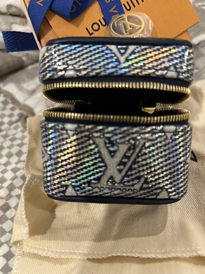 Brand New Louis Vuitton Blue Micro Vanity Pouch Bag Key Charm | eBay