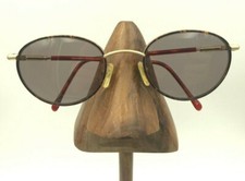 Vintage La Gear Golden Gate AMB Tortoise Metal Oval Sunglasses FRAMES ONLY