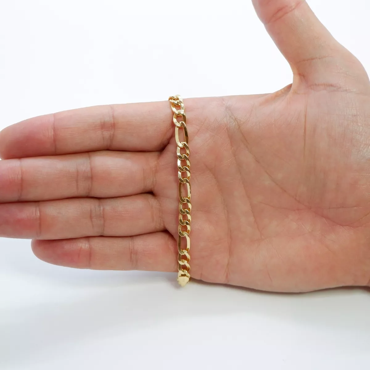 14k solid gold figaro bracelet deals