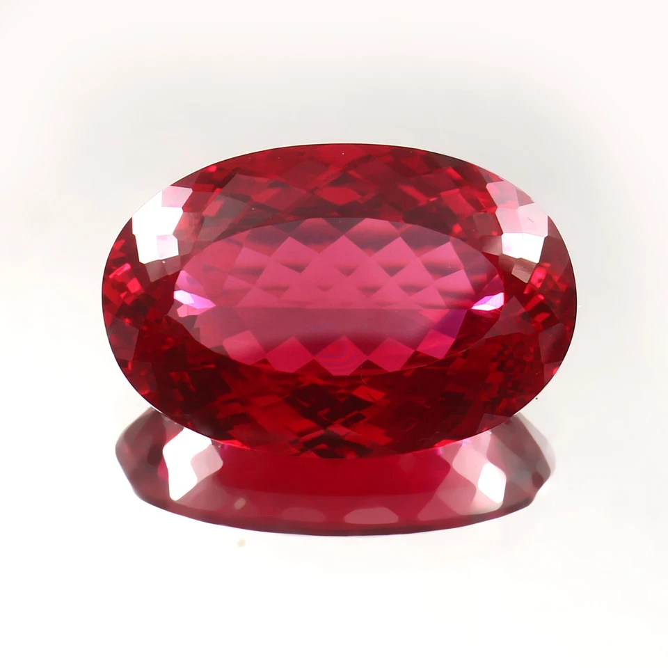 AAA Museum Grade Natural Flawless Burma Ruby Loose Oval Gemstone Cut 30x20 MM - Image 2 of 4