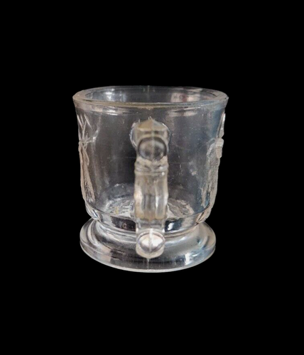 EAPG BRYCE BROTHERS DEER & COW CHILD'S Clear Glass MUG Circa 1880's - Picture 4 of 6