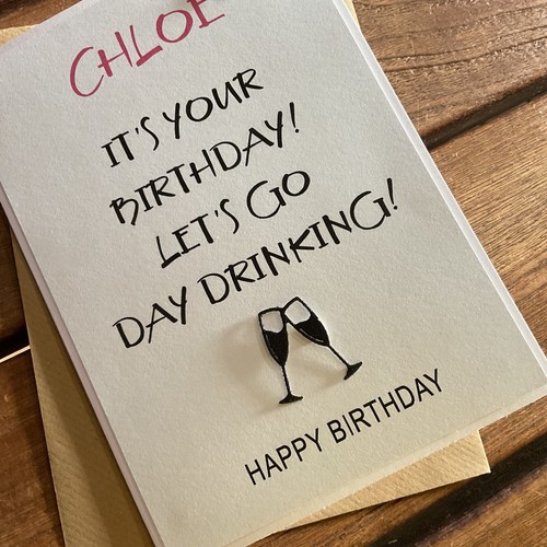 handmade personalised friend funny birthday card- “ It’s your birthday … - Picture 3 of 4