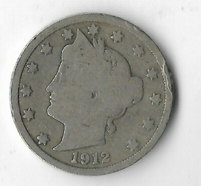 Rare 100 Year Old 1912 US Lady Liberty V Nickel Collection USA
