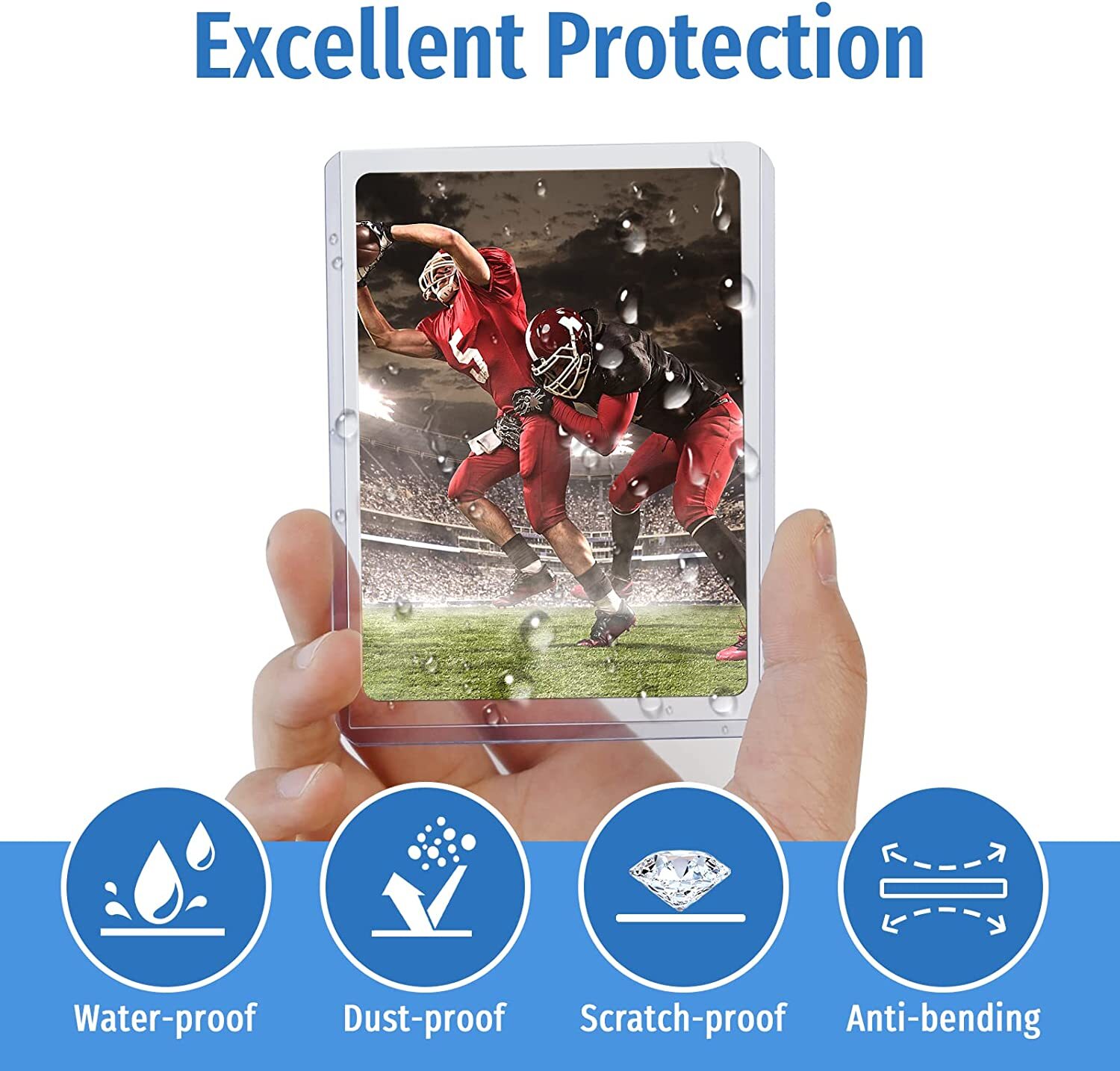 Trading Card Sleeves Hard Clear Holder 100 Baseball Toploader + 100