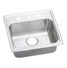 Elkay Lustertone LRADQ1918603 Single Bowl Top Mount Stainless Steel ADA Sink