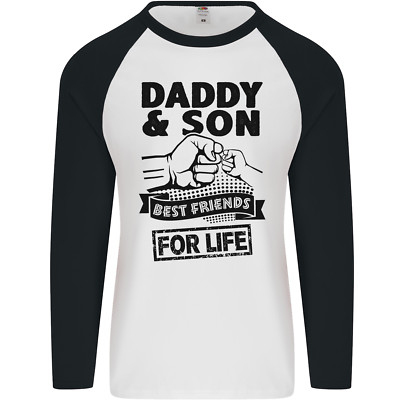 Daddy & Son Best Friends Father's Day Mens L/S Baseball T-Shirt