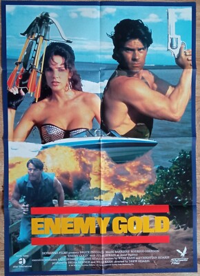 E182 Kinoplakat ENEMY GOLD  Bruce Penhall  Julie Strain