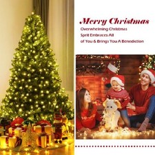 Costway CM20679 6Ft Pre-Lit Artificial Christmas Tree Premium Hinged w/ 350 LED