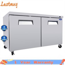 60" Commercial Under Counter Worktop Refrigerator 2-Door 18.5 Cu.ft with ETL