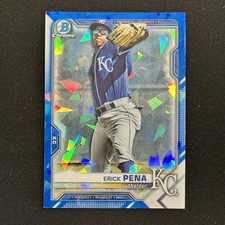2021 Bowman Draft Chrome Erick Pena Sapphire #BDC-178 Royals