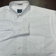 Gitman Bros OCBD Button Shirt Mens 15.5 33 White TTX Oxford Cotton Made in USA