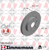 2X Zimmermann Bremsscheiben Vorne Passend FüR Toyota Yaris Cross MXP