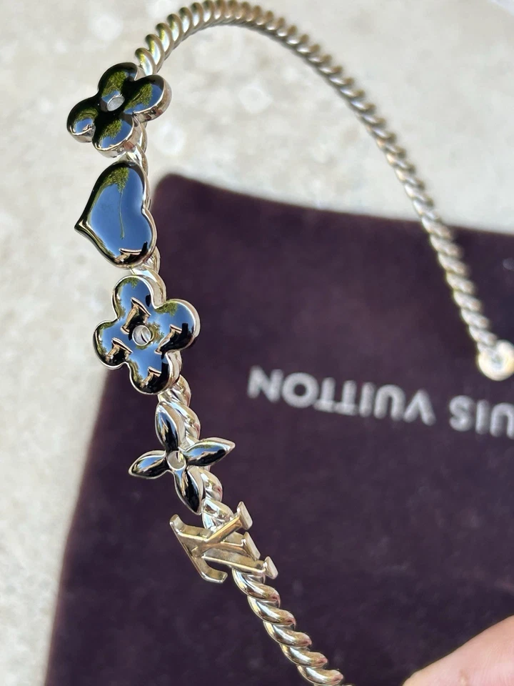 Authentic Louis Vuitton Silver Rope & Black Motif’s Headband-Vintage-Very Rare - Image 4 of 4