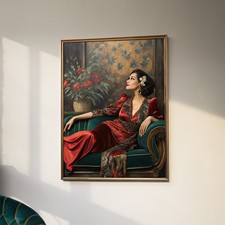 1930S Glamourous Female on Sofa Vintage Style 1930S Vintage Female 1930S Fashion