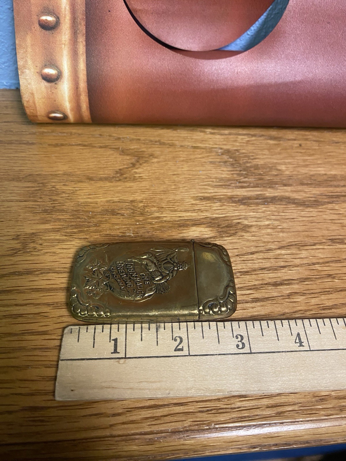 John Hauck Beer Match Safe Old Vintage 1900s Match Holder Cincinnati Oh