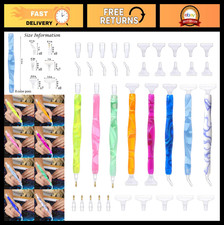 8PC Diamond Painting Pen Kit - 5D Art Tool with 46 Tips  8 Colors for Nail Art