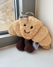 Jellycat Croissant Keychain Bag Charm Cute Plush Toy Gift Soft Pendant NWT