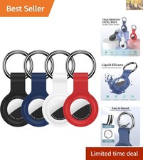 Stylish 4-Pack AirTag Cases with Metal Carabiner - Waterproof  Lightweight