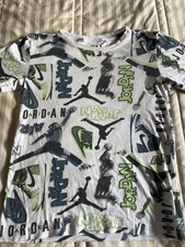NWT Nike Jordan Boys YXL Black/White/Blue/Green Graphic Print S