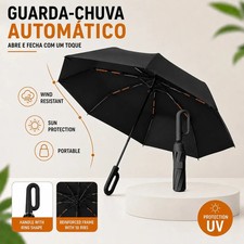 Automatic Compact Umbrella UV Sun Protection Rain Windproof Portable Ring Buckle
