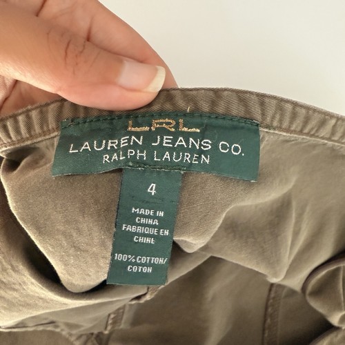 Gonna donna Ralph Lauren a strati midi taglia 4 Y2K contadina cottage chic cotone marrone - Foto 12 di 16