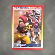 Score 1990 Rookie Junior Seau #302 USC Trojans Football Trading Card. rookie card picture