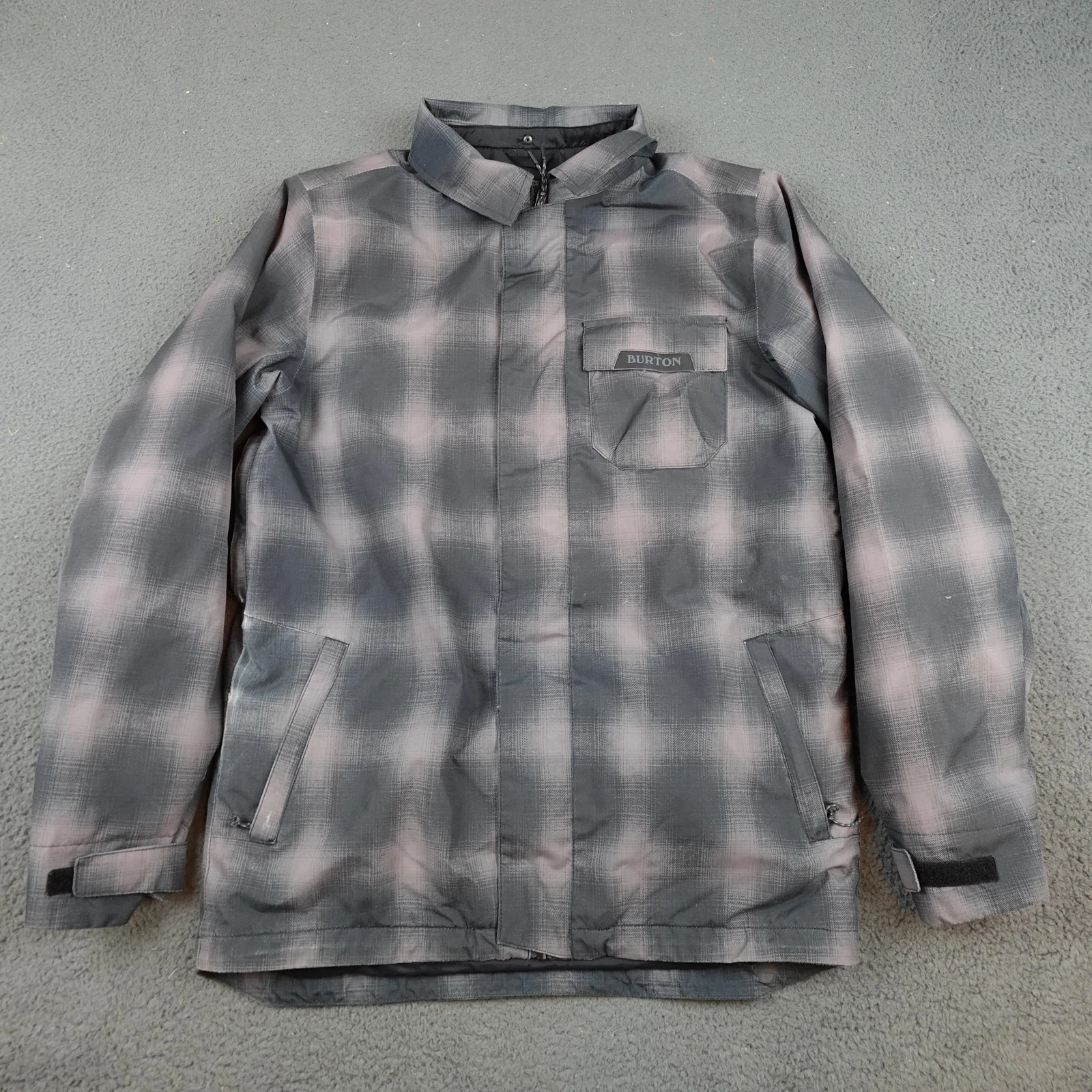 Burton Dunmore Living Lining Jacket Mens Small Gray Insulated Ski Snowboard