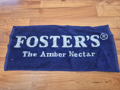 Seltenes Vintage Foster's Amber Nectar Pub Bar Bierhandtuch