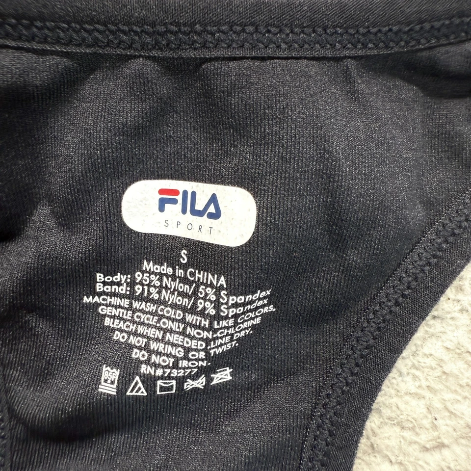 Sujetador deportivo FILA Sport negro para mujer S gimnasio correr yoga entrenamiento espalda deportiva Foto 3 de 4